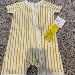 Yellow Striped Kids One Piece